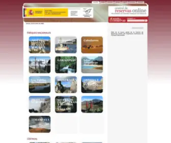 Reservasparquesnacionales.es(Central de reservas online) Screenshot