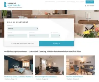 Reserveapartments.co.uk(201 Edinburgh Apartments) Screenshot