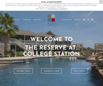 Reserveatcollegestation.com(Reserve at College Station) Screenshot
