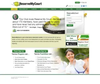 Reservemycourt.com(Tennis Reservations) Screenshot