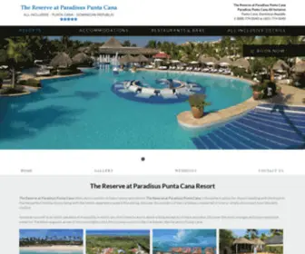 Reserveparadisuspuntacana.com(The Reserve at Paradisus Punta Cana Resort) Screenshot