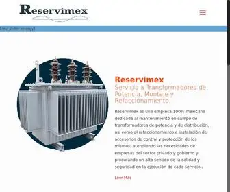 Reservimex.com.mx(Servicio a transformadores de potencia y montaje en Estado de México) Screenshot