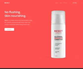 Resetcream.com(A tinted moisturiser that prevents Asian Glow) Screenshot