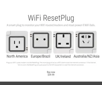 Resetplug.com(A smart plug to monitor your WiFi router/modem and reset power if WiFi fails) Screenshot