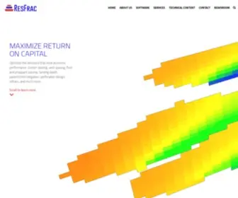 Resfrac.com(Better fracs. Better wells. Better returns. ResFrac) Screenshot