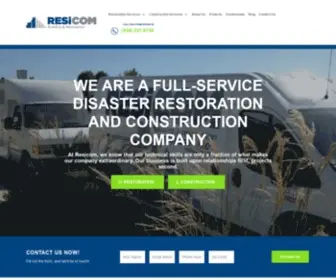 Resicom.com(Construction & Disaster Restoration Company) Screenshot