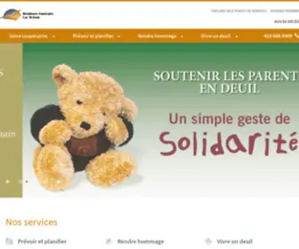 Residencefunerairelacstjean.com(Résidence funéraire Lac St) Screenshot