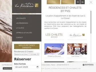 Residences-PVG.fr(Les Résidences de La Clusaz) Screenshot