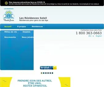 Residencessoleil.ca(Résidences) Screenshot