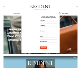 Resident.com(A Luxury Lifestyle Magazine) Screenshot