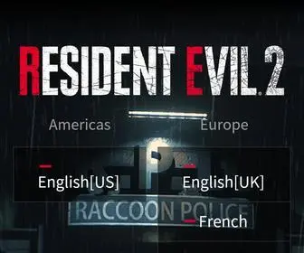 Residentevil2.com(Resident Evil 2 Official Site) Screenshot