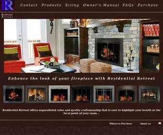 Residentialretreat.com(Glass Door Fireplaces from Residential Retreat bring luxury to the hearth of your home) Screenshot