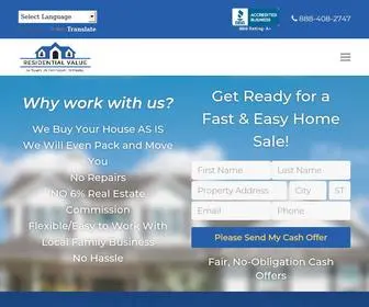 Residentialvalue.net(Cash Home Buyers in DC) Screenshot