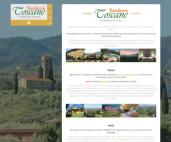 Residenzetoscane.com(Toskana-Ferienhaus mit Privatpool in Alleinlage buchen) Screenshot