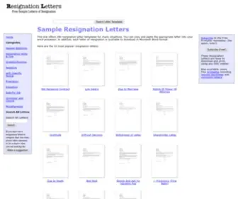 Resignationletters.biz(Resignation Letters) Screenshot