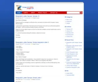 Resignationlettersample.net(Resignation Letter Sample) Screenshot