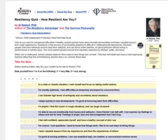 ResiliencyQuiz.com(Resiliency Quiz) Screenshot