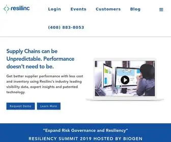 Resilinc.com(Supply Chain Risk Management Software & Solutions) Screenshot