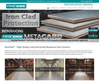 Resindek.com(Industrially Engineered Mezzanine Floor System Suppliers) Screenshot