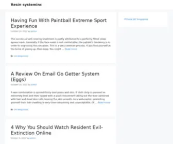 Resinsysteminc.com(Resin System Inc) Screenshot