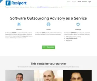 Resiport.com(Software Outsourcing Advisory as a Service) Screenshot