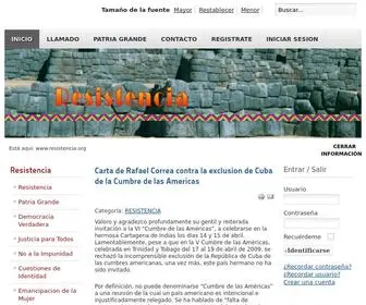 Resistencia.org(Inicio) Screenshot