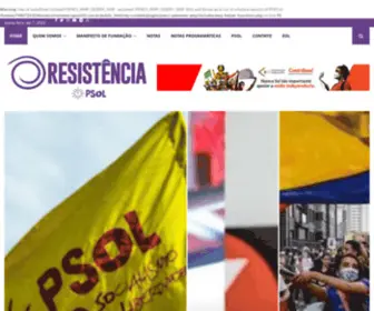 Resistenciapsol50.com.br(É preciso transformar a vida para cantá) Screenshot