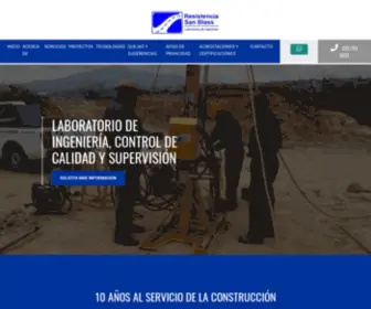 Resistenciasanblass.com(Laboratorio de ingeniería en Puebla) Screenshot