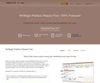 Resize-C.com(Free Partition Manager Software Download Windows PC Server) Screenshot