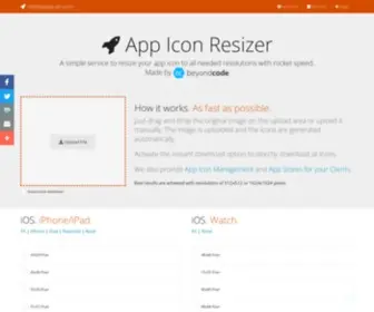 Resizeappicon.com(Web-based icon resizer for iOS and Android) Screenshot