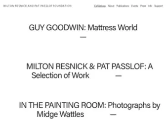 Resnickpasslof.org(MILTON RESNICK AND PAT PASSLOF FOUNDATION) Screenshot
