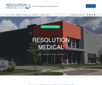 Resolutionmedical.com(Medical Device Manufacturing) Screenshot