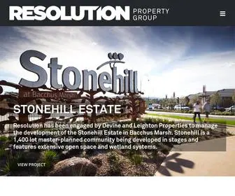 Resolutionpg.com.au(Resolution Property Group) Screenshot