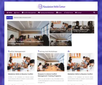 Resolutionskills.ca(Magazine about training and workshops on conflict resolution and management) Screenshot