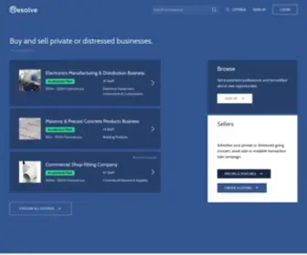 Resolve.expert(Private, distressed and insolvent business sales) Screenshot