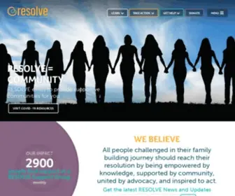 Resolve.org(The National Infertility Association) Screenshot