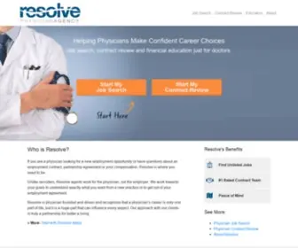 Resolvephysicianagency.com(Physician Job Search and Contract Review) Screenshot