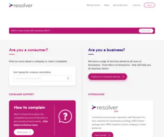 Resolver.co.uk(Free online tool for complaints and claims) Screenshot