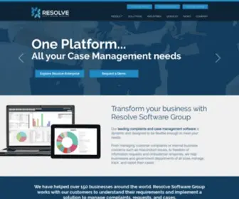 Resolvesoftwaregroup.com(Enterprise Case Management Software) Screenshot