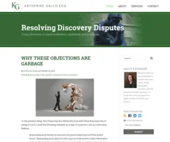 Resolvingdiscoverydisputes.com(Katherine Gallo is an expert Alternative Dispute Resolution (ADR)) Screenshot