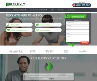 Resolvly.com(Debt Elimination & Credit Card Relief Company) Screenshot