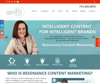 Resonancecontent.com(Let Resonance help you grow your tribe and your bottom line through intelligent content marketing) Screenshot