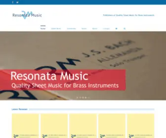 Resonatamusic.com(Publishers of Sheet Music for Brass Instruments) Screenshot