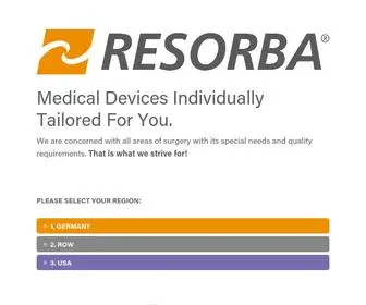 Resorba.com(RESORBA®) Screenshot