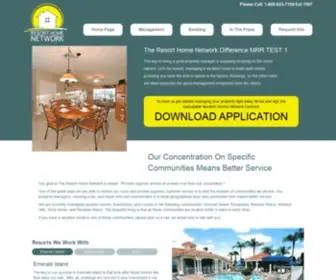 Resorthomenetwork.com(Orlando vacation home management company) Screenshot