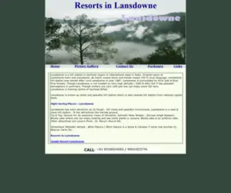 Resortsinlansdowne.com(Resorts in Lansdowne) Screenshot