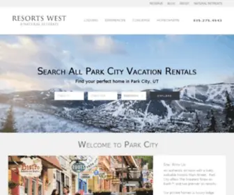 Resortswest.com(Park City Vacation Rentals for Deer Valley) Screenshot