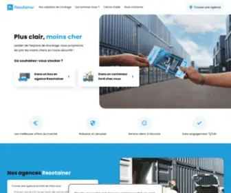 Resotainer.fr(Resotainer, vente et location de conteneurs maritimes et location de box de stockage) Screenshot
