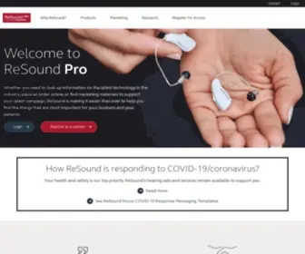 Resoundpro.com(ReSound hearing aids and wireless accessories) Screenshot