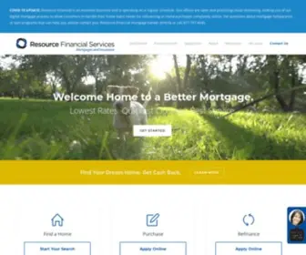Resourcefinancialservices.com(Mortgage company) Screenshot